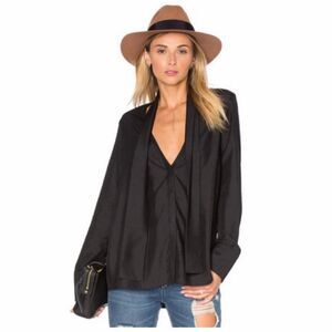 NWT revolve Stylestalker modal blend black blouse